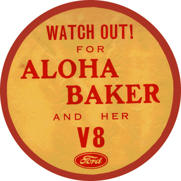 Aloha Ford V8 Sticker