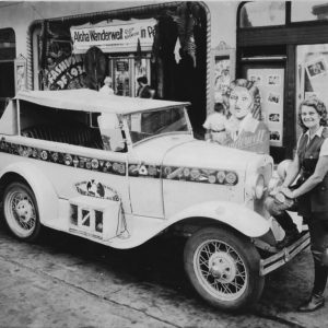 Aloha at Movie Theater with 1930 Ford