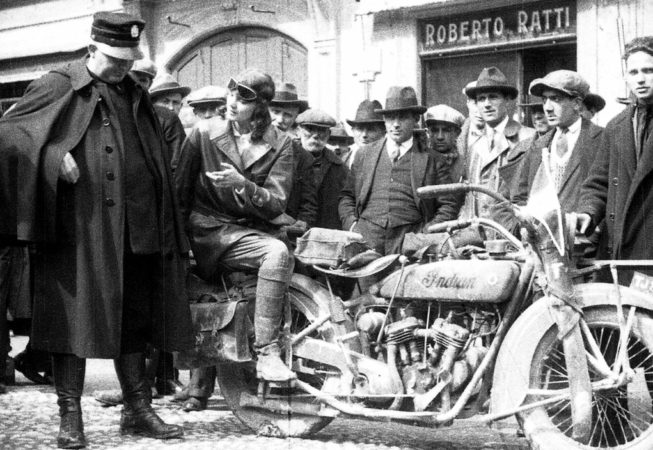 Wanderwell on Indian Motorcycle