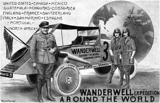 Wanderwell Around the World Postcard